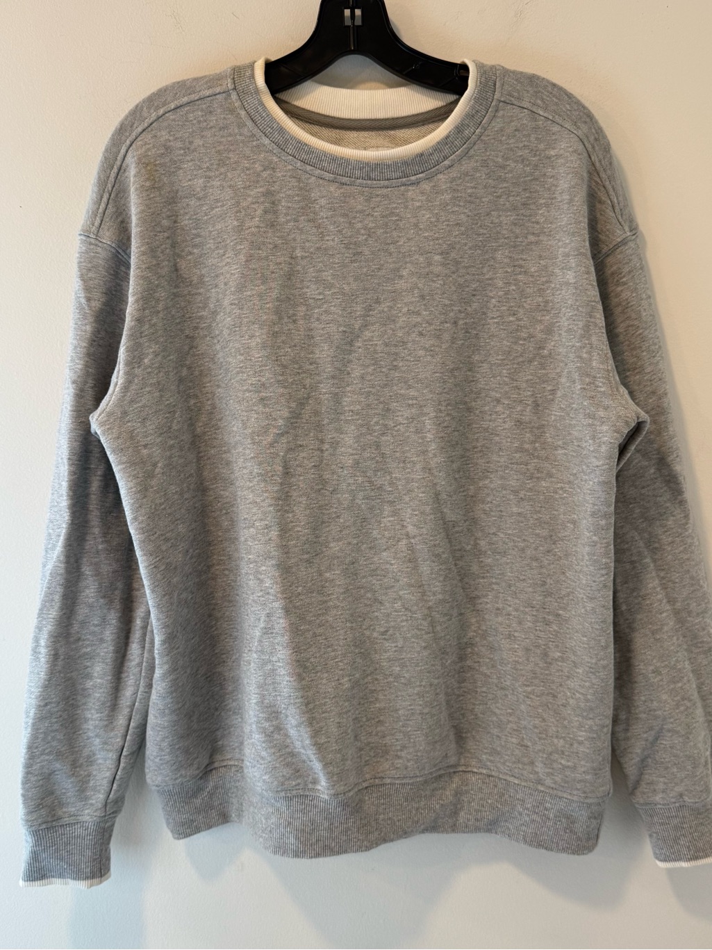 Goodfellow  Co Crewneck Mens Grey Sweatshirt Size Small Lux R